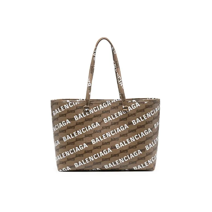 Balenciaga Canvas Tote Bag, Shopping Bag, Shoulder Bag, Handbag Medium Size Women's Brown-0