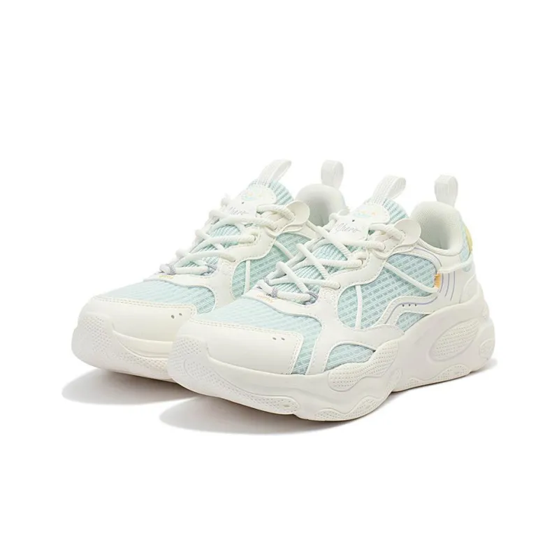 361° Shock Absorbers With Slip Resistant And Abrasion Resistant Properties Low Top Running Shoes Women's Blue White-1
