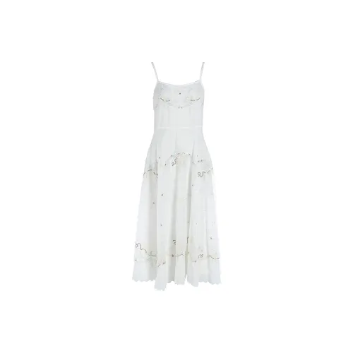 Marie Elie Slip Dresses Women's White