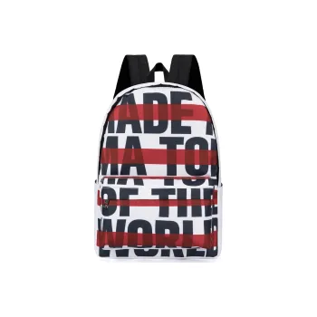 ONRF SOUNDBYTE Collaboration Polyester Water Repellent Backpack Medium Size Unisex White