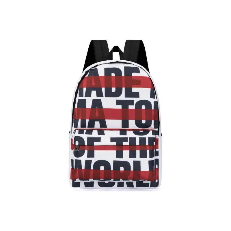 ONRF SOUNDBYTE Collaboration Polyester Water Repellent Backpack Medium Size Unisex White-0