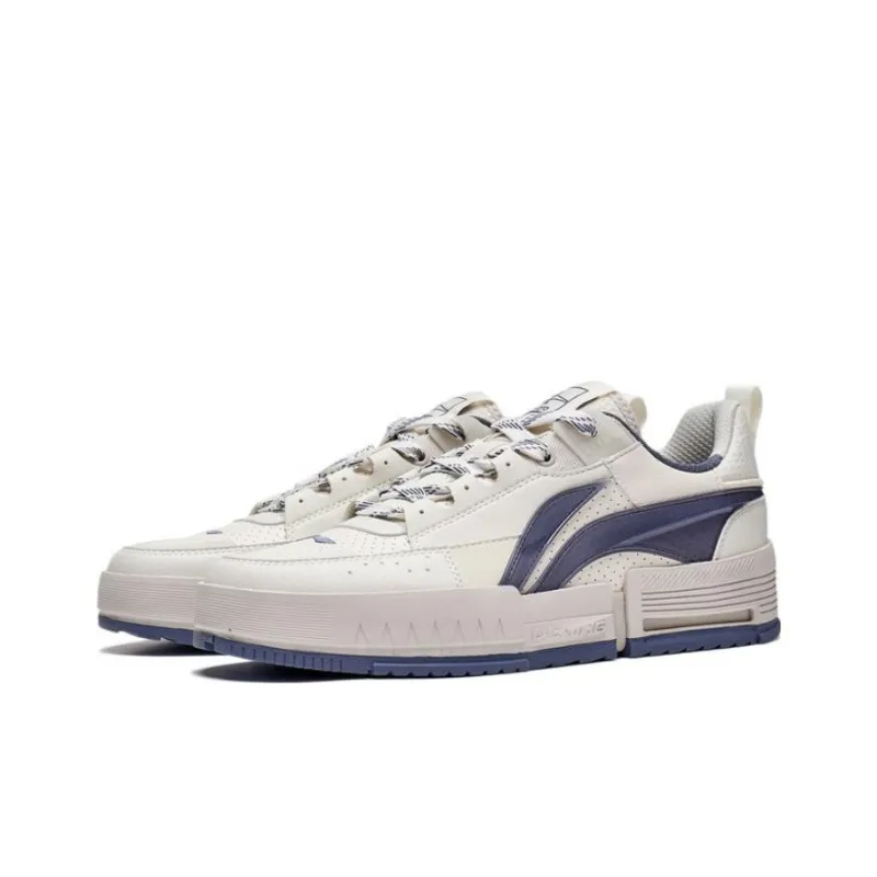 LiNing Li Cheng Inner Presentation Anti Slip Wear Resistant Low Top Sports Casual Shoes Men's White Gray-2