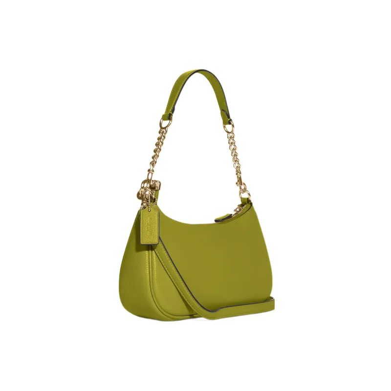 COACH Teri Cow Leather Portable Crossbody Bag, Shoulder Bag Women's Green-1