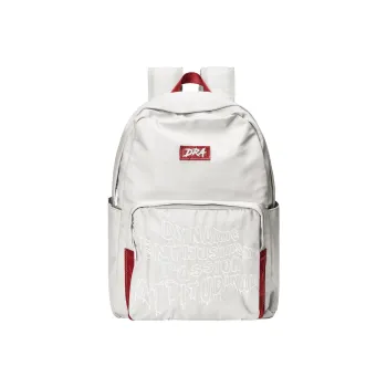 DRACONITE Polyester Backpack Unisex Gray Red Contrast