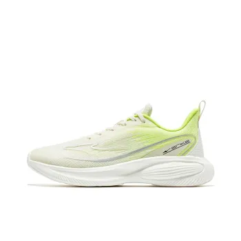Erke Bullets Cushioned Anti Slip Wear Resistant Breathable Lightweight Low Top Running Shoes Men's White Green