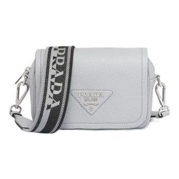 PRADA Leather Crossbody Bag Shoulder Bag Women's Cornflower Blue