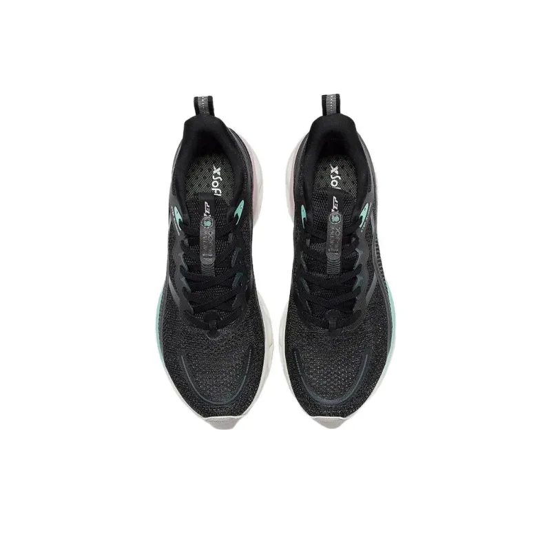 XTEP Shock Absorption Spinning 10.0 Anti Slip And Wear Resistant Breathable Low Top Casual Running Shoes Women's Black-3