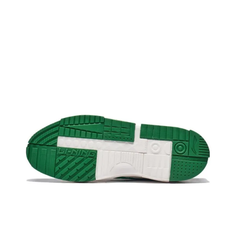 LiNing Li Cheng Lining Is Anti Slip Wear Resistant Low Top Sports Casual Shoes Men's White Green-4