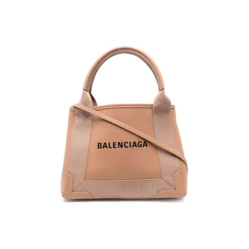 Balenciaga Navy Calfskin Shoulder Bag Crossbody Bag Handbag Extra Small Women's Blush Beige