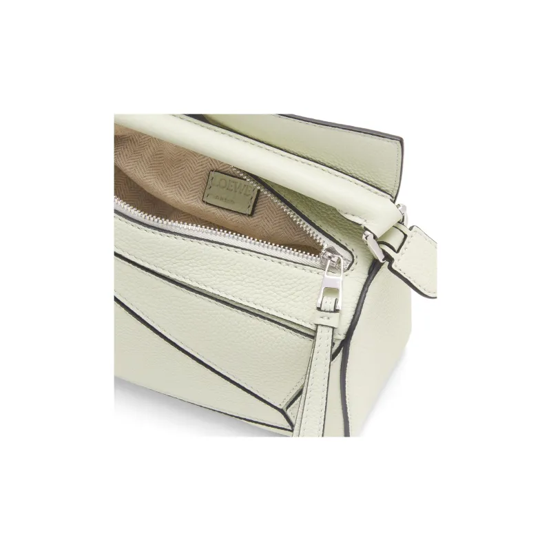 LOEWE Puzzle Soft Grain Cow Leather Shoulder Bag, Crossbody Bag, Handbag Mini Women's Light Celadon-6