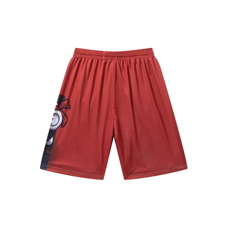FireMonkey Basketball Shorts Unisex Red-1