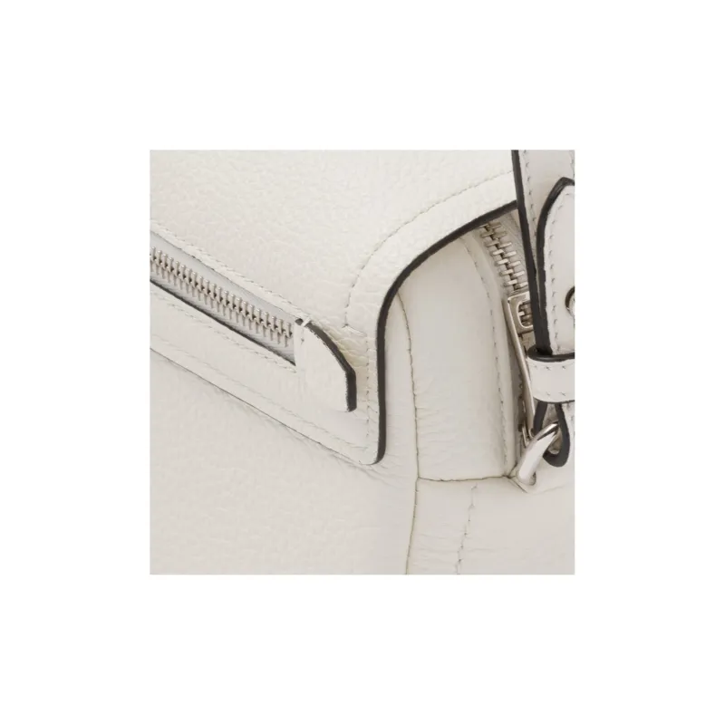 PRADA Leather Crossbody Bag Shoulder Bag Women's White-5