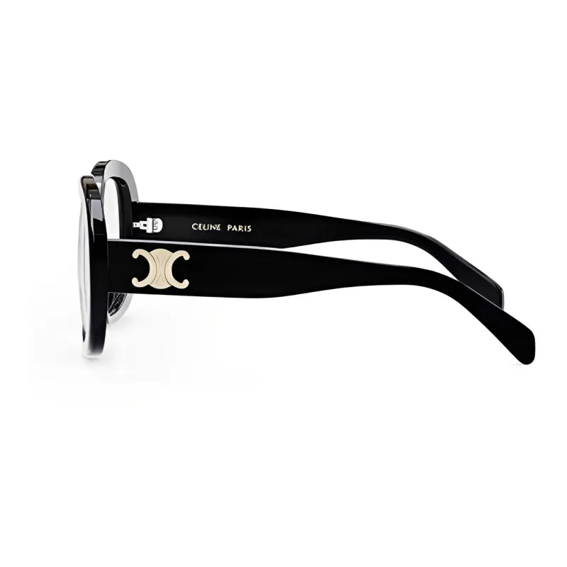 CELINE Plate Frame Square Eyeglass Frames Unisex Black-2