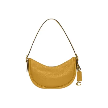 COACH Luna Cow Leather Handbag, Shoulder Bag Women's Yellow