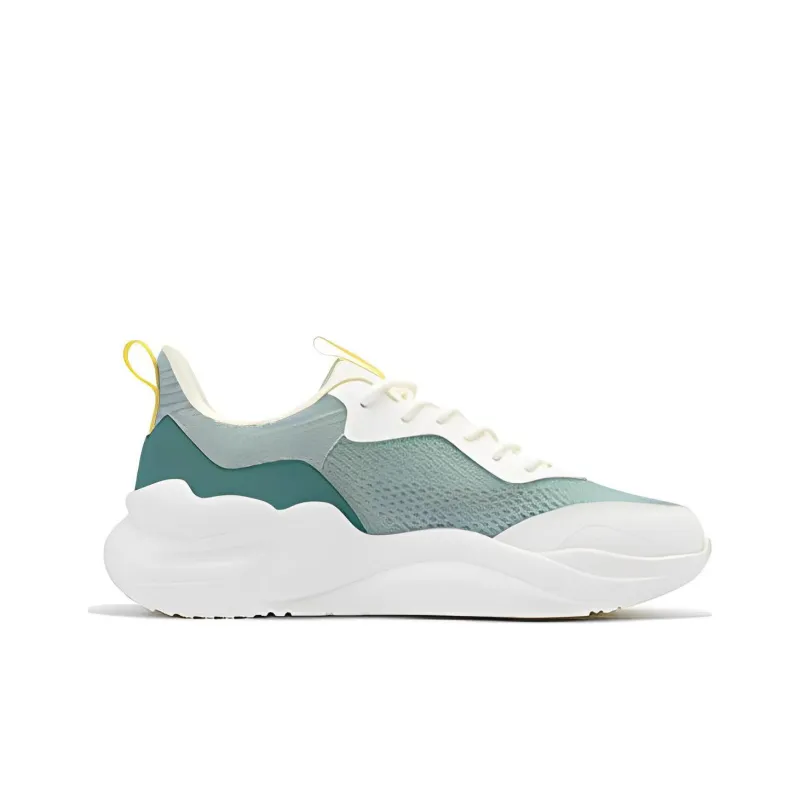 361° Anti Slip Wear Resistant Low Top Sports Casual Shoes Men's White Green-1