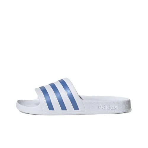 Adidas Women's Adilette Aqua Slide 'White Blue Fusion'