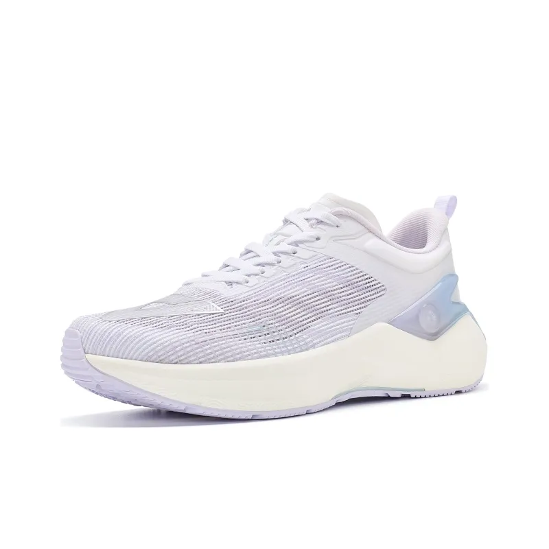 PEAK State Extreme 5.0 Pro Cushioning Wear Resistant Low Top Running Shoes Women's Large White Light Purple-2
