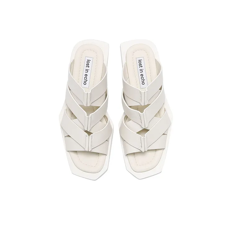 Lost In Echo Slide Slippers Women's White-3