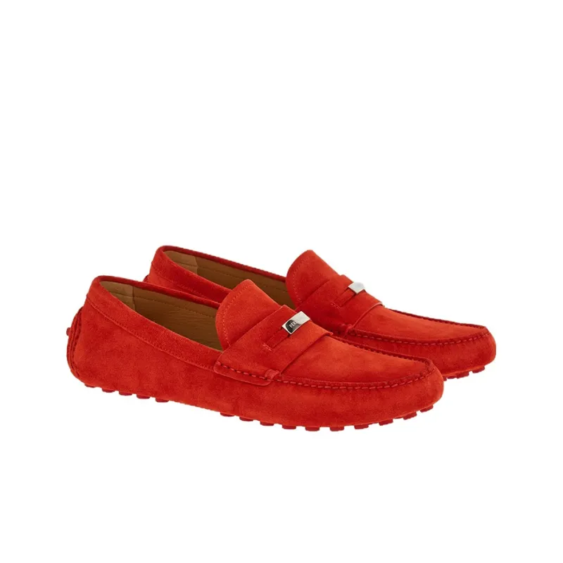 FERRAGAMO Penny Loafers Men's Red-1