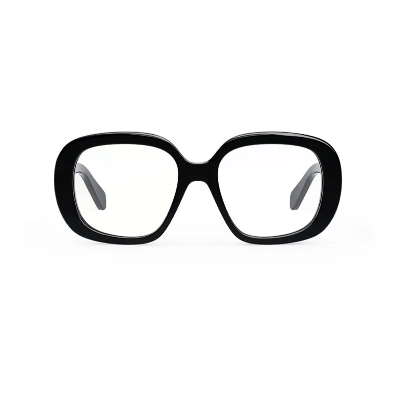 CELINE Plate Frame Square Eyeglass Frames Unisex Black-1