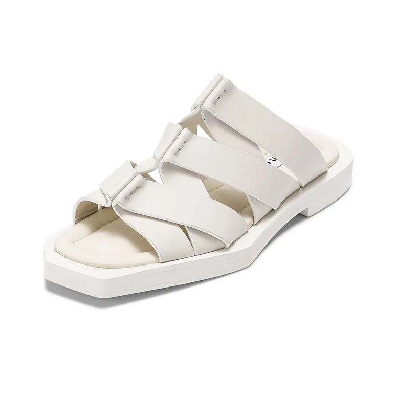 Lost In Echo Slide Slippers Women's White-2