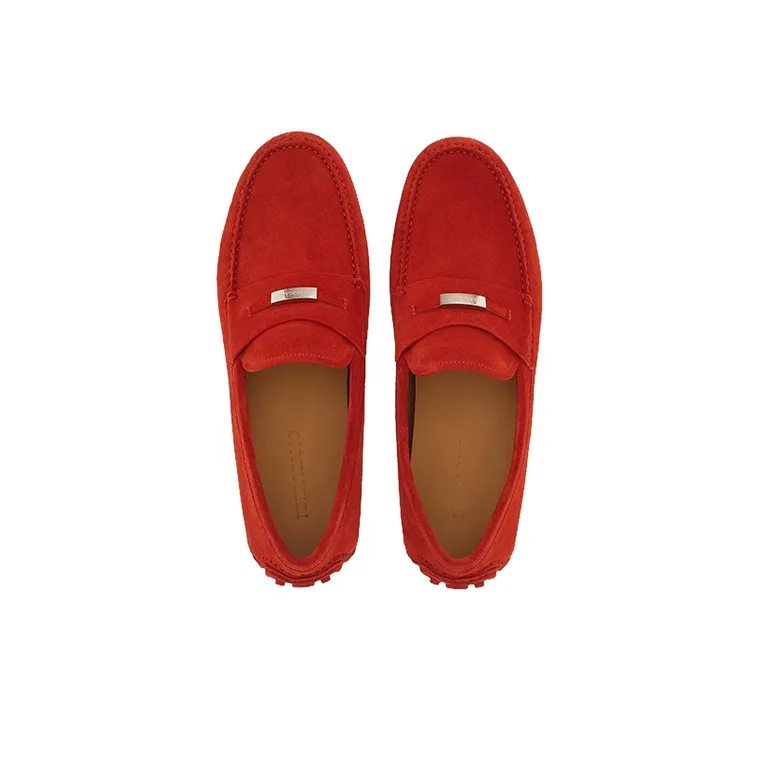 FERRAGAMO Penny Loafers Men's Red-2