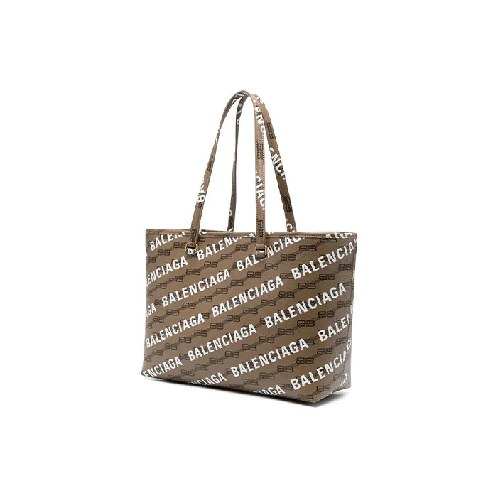 Balenciaga Canvas Tote Bag, Shopping Bag, Shoulder Bag, Handbag Medium Size Women's Brown-1