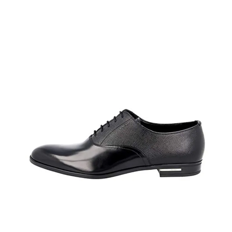 PRADA Shoes Dress Shoes Men Low-Top Black-0