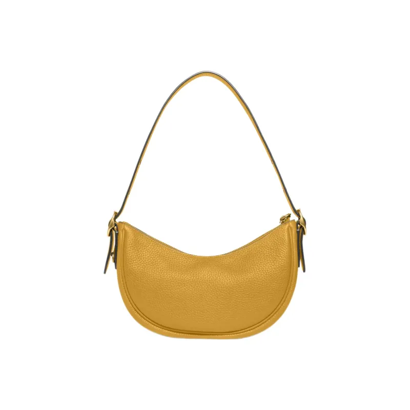 COACH Luna Cow Leather Handbag, Shoulder Bag Women's Yellow-2