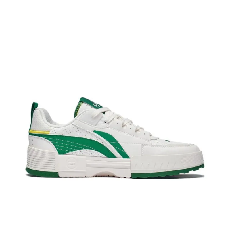 LiNing Li Cheng Lining Is Anti Slip Wear Resistant Low Top Sports Casual Shoes Men's White Green-1