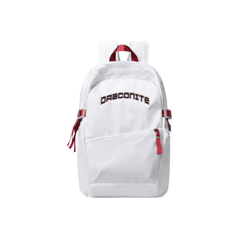DRACONITE Polyester Student Backpack Regular Unisex White-0