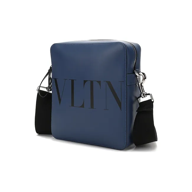 Valentino VLTN Leather Camera Bag, Shoulder Bag, Crossbody Bag Men's Black-1