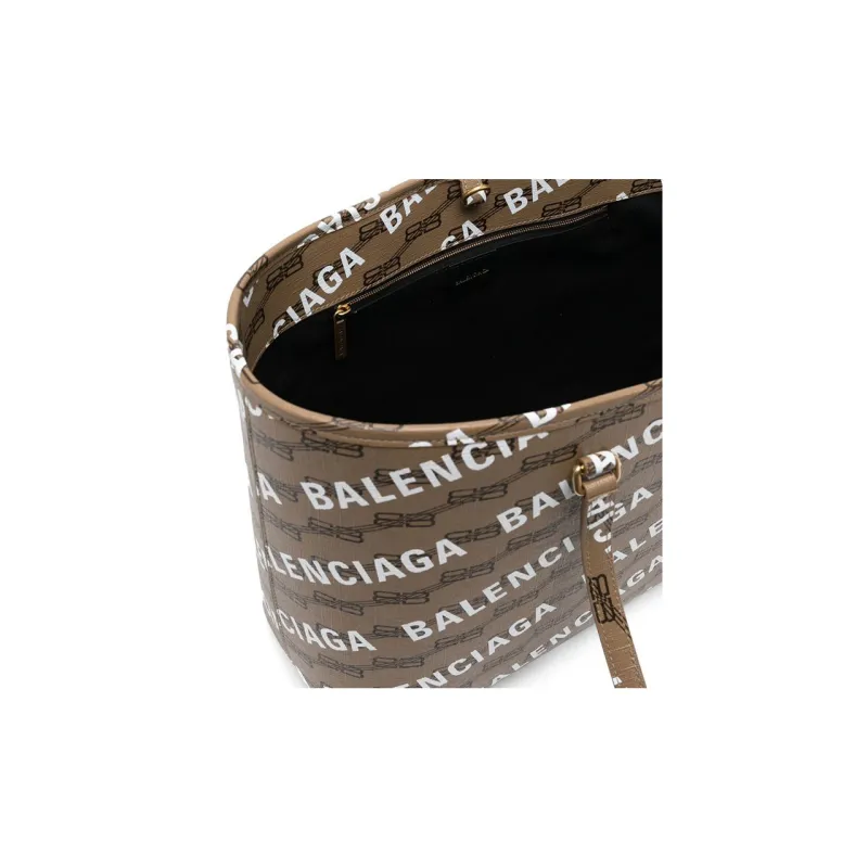 Balenciaga Canvas Tote Bag, Shopping Bag, Shoulder Bag, Handbag Medium Size Women's Brown-2