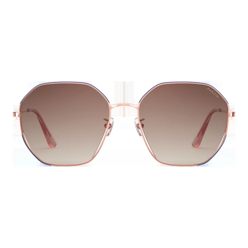 PARZIN Irregular Shape Sunglasses Women's Refined Metal Frame With Multicolor Lens 8257-8