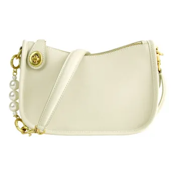 DEERE JACK Cow Leather Shoulder Bag, Baguette Bag, Pearl Shoulder Bag, Crossbody Bag Regular Women's Multicolor