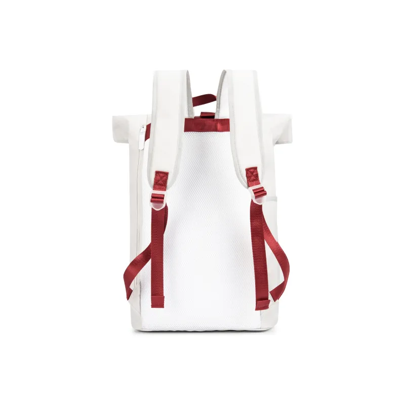 DRACONITE Nylon Student Backpack Regular Unisex Gray Red Stamped-2