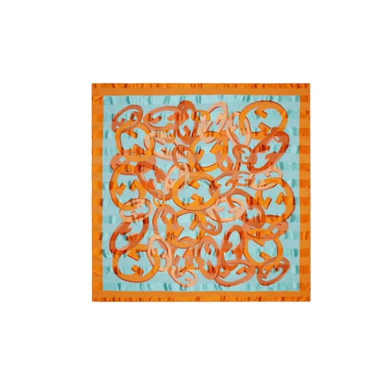 GUCCI Silk Scarves Women's Orange-0