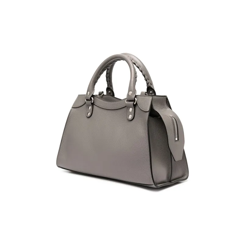 Balenciaga Neo Classic Cow Leather Catfish Bag Shoulder Bag Crossbody Bag Handbag Small Size Women's Silver Gray-1