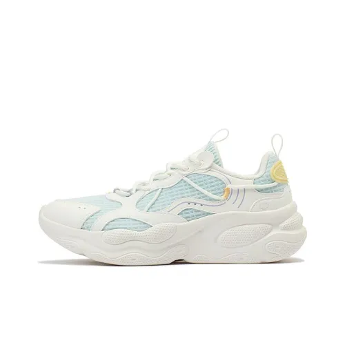 361° Shock Absorbers With Slip Resistant And Abrasion Resistant Properties Low Top Running Shoes Women's Blue White
