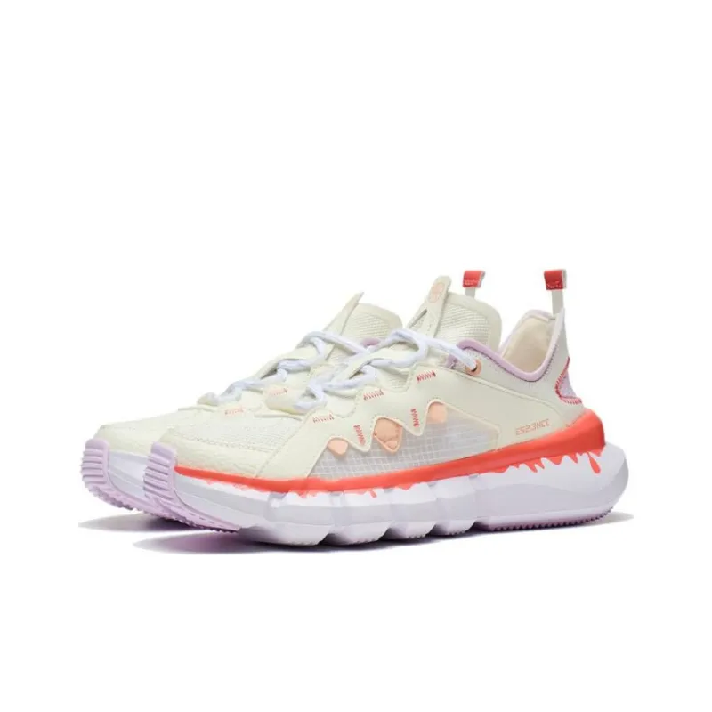 LiNing Wade Essence Anti Slip Wear Resistant Low Top Casual Shoes Women's White Purple Pink-2