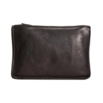 COACH Leather Wallet Clutch Tubas Women's Black