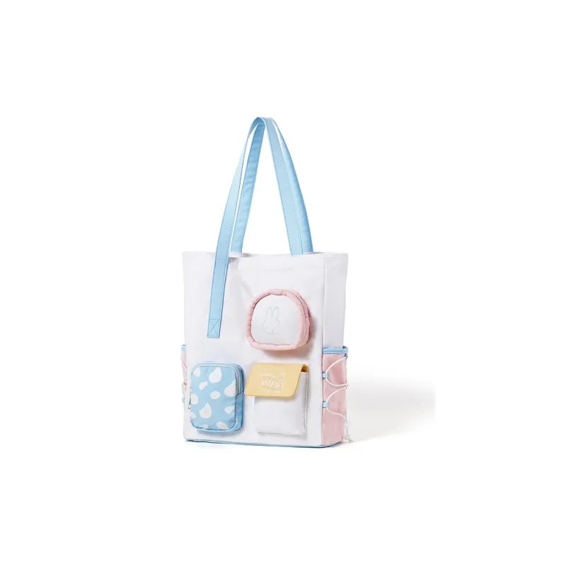 Miffy Oxford Tote Bag, Shoulder Bag, Handbag Women's Blue Pink/Khaki-1