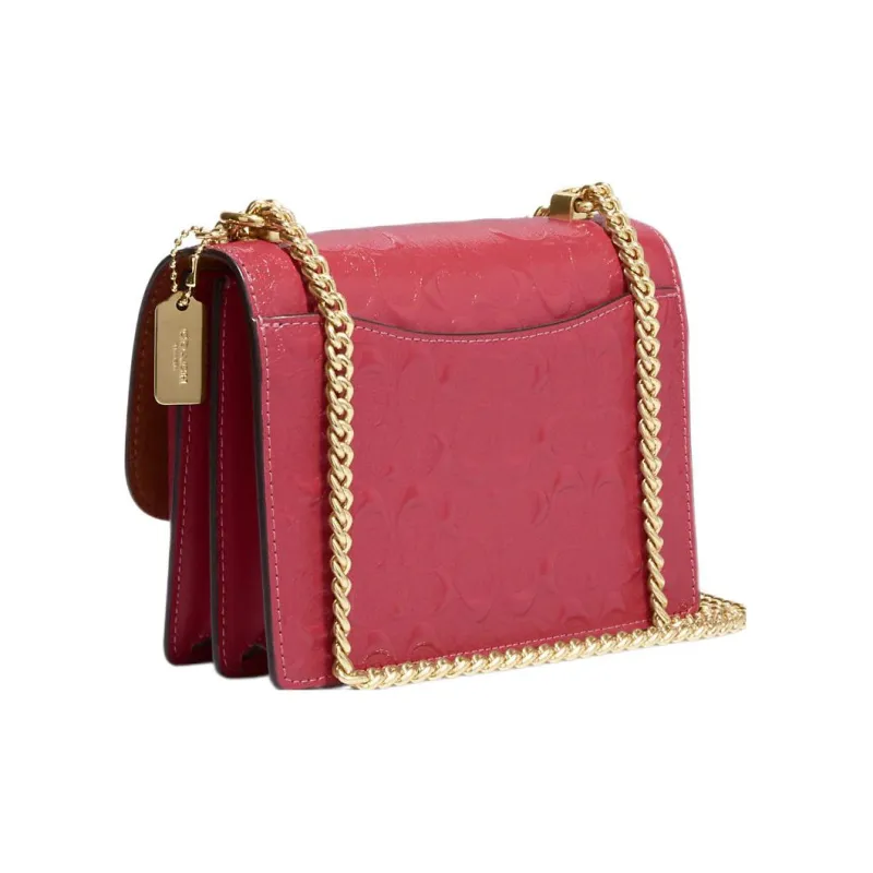 COACH Klare Leather Messenger Bag Shoulder Bag Crossbody Bag Small Size Women's Pink-1