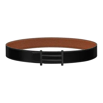 HERMES Leather Belts Men Black