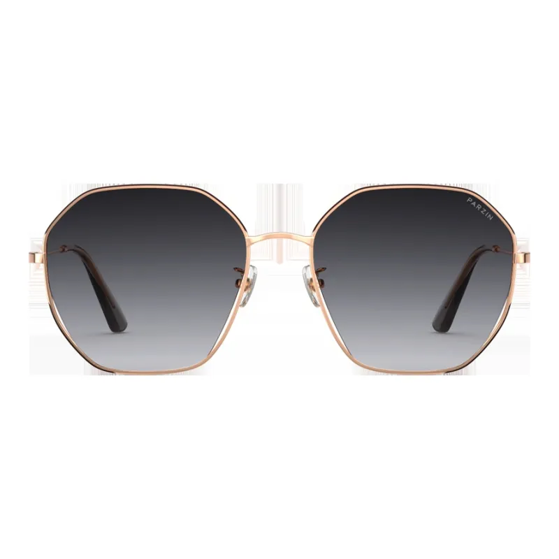 PARZIN Irregular Shape Sunglasses Women's Refined Metal Frame With Multicolor Lens 8257-13