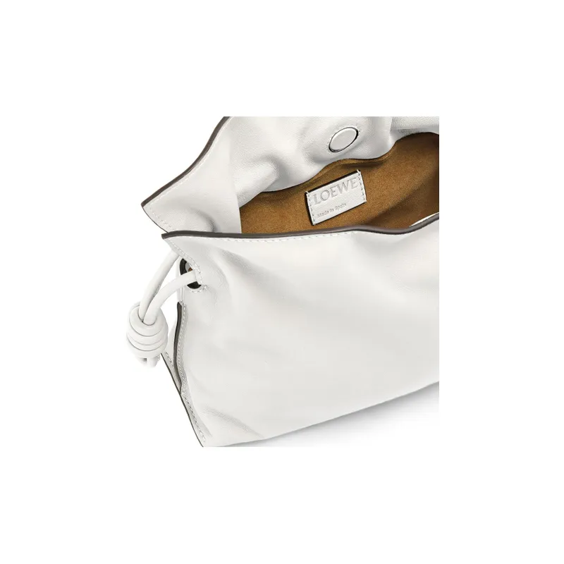 LOEWE Nappa Cow Leather One Shoulder Crossbody Clutches Mini Women's Light Gray-5