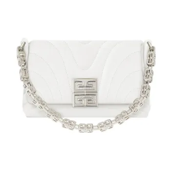 GIVENCHY 4G Cow Leather Handbag Shoulder Bag Crossbody Bag Regular Women's Ivory White