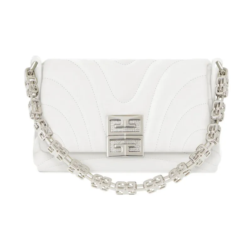 GIVENCHY 4G Cow Leather Handbag, Shoulder Bag, Crossbody Bag Regular Women's Ivory White-0