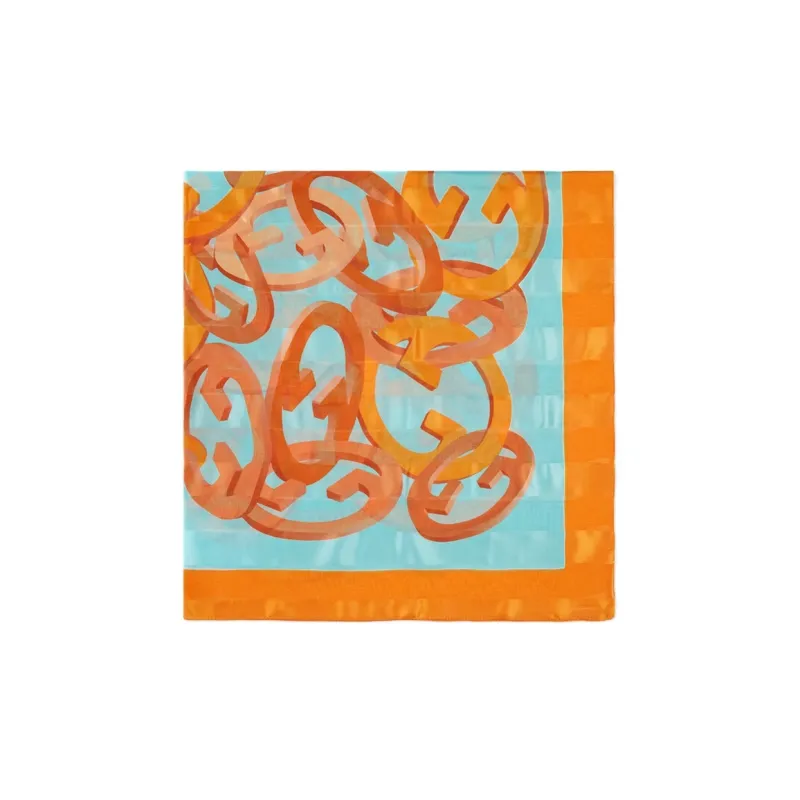 GUCCI Silk Scarves Women's Orange-1