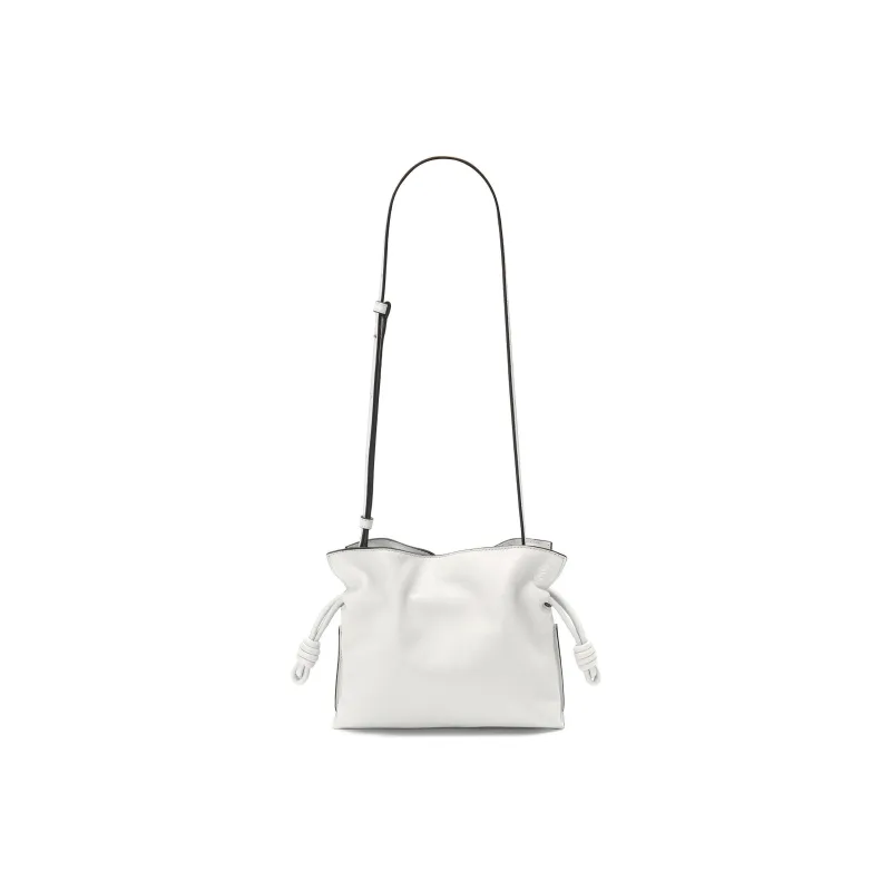 LOEWE Nappa Cow Leather One Shoulder Crossbody Clutches Mini Women's Light Gray-3
